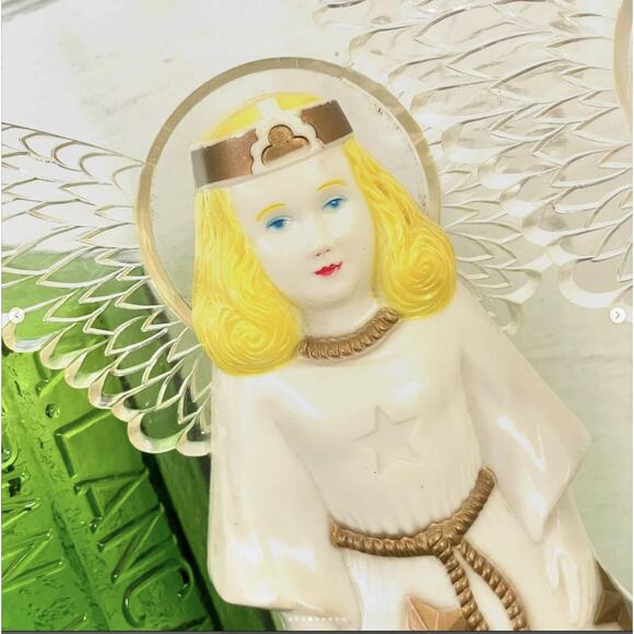 Vintage Christmas Angel Tree Topper Light Form Paramount Plastic Acrylic CHOICE - Picture 4 of 9